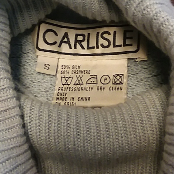 Carlisle baby blue small turtle neck sweater - Picture 2 of 2